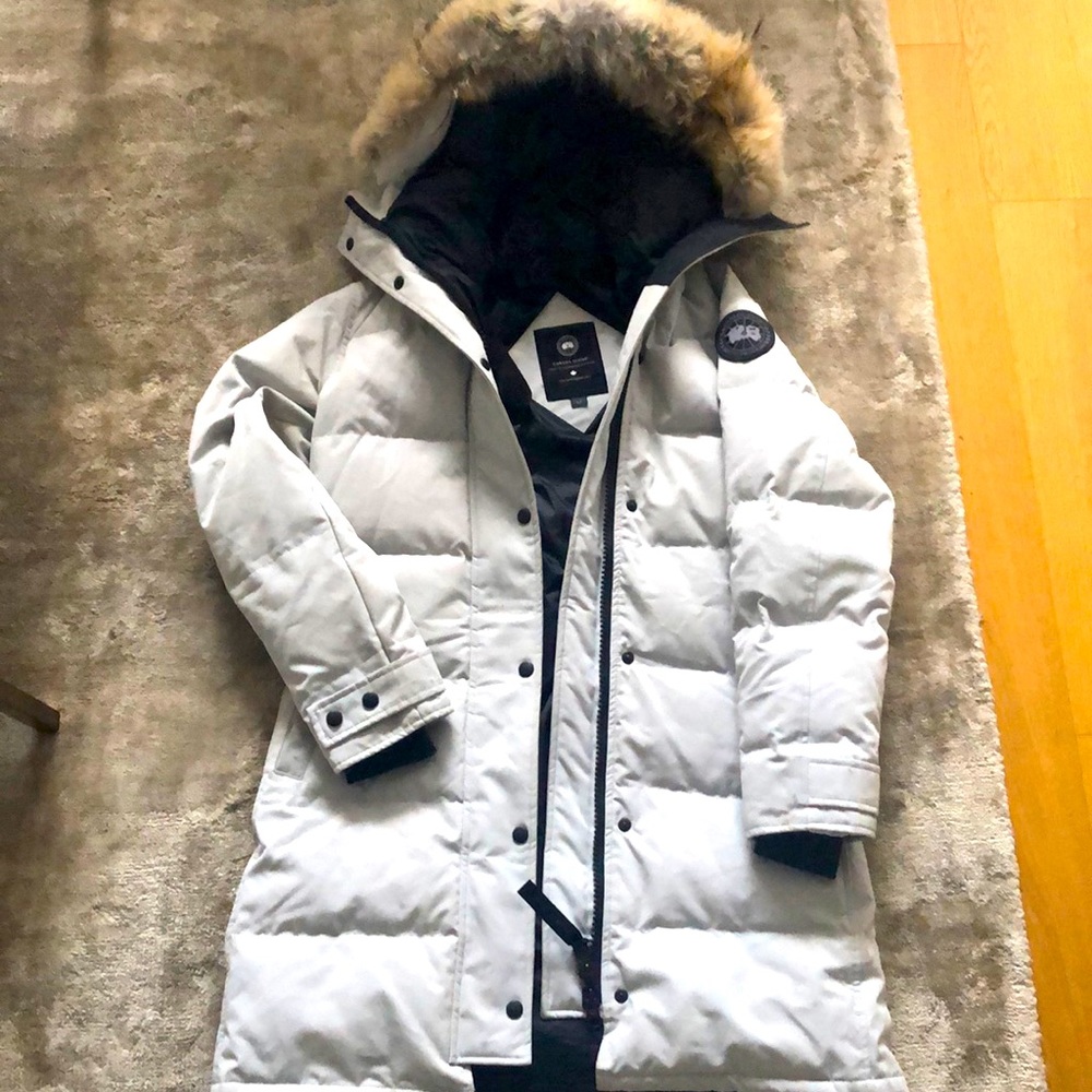 Canada Goose Black Label winter parka light grey
